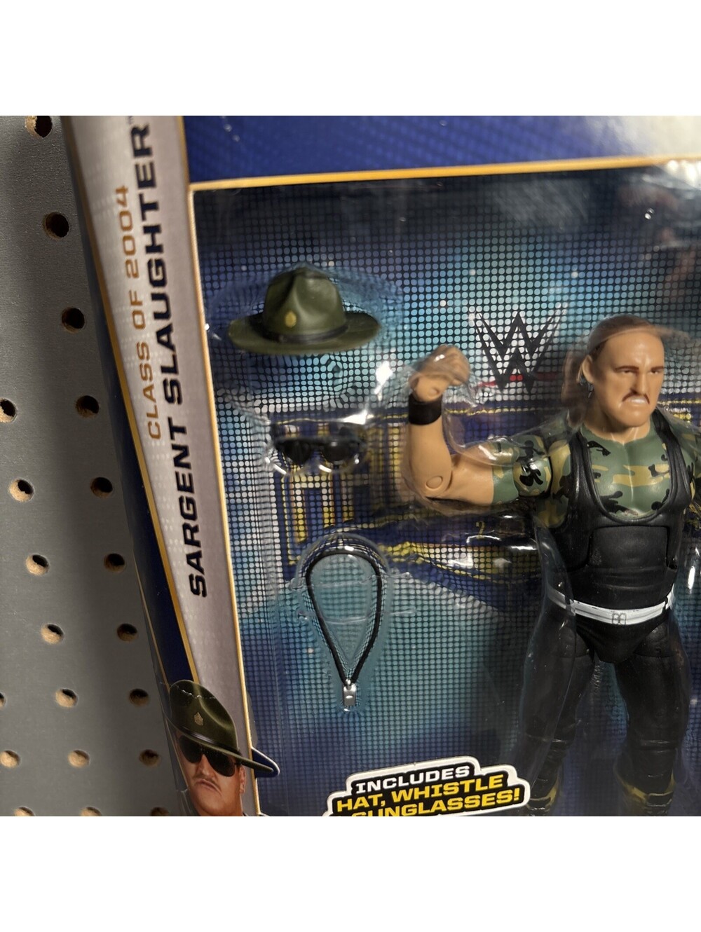 WWE Elite Hall of Fame Sargent Slaughter Figure Class of 2004 NEW SEALED - Picture 2 of 8